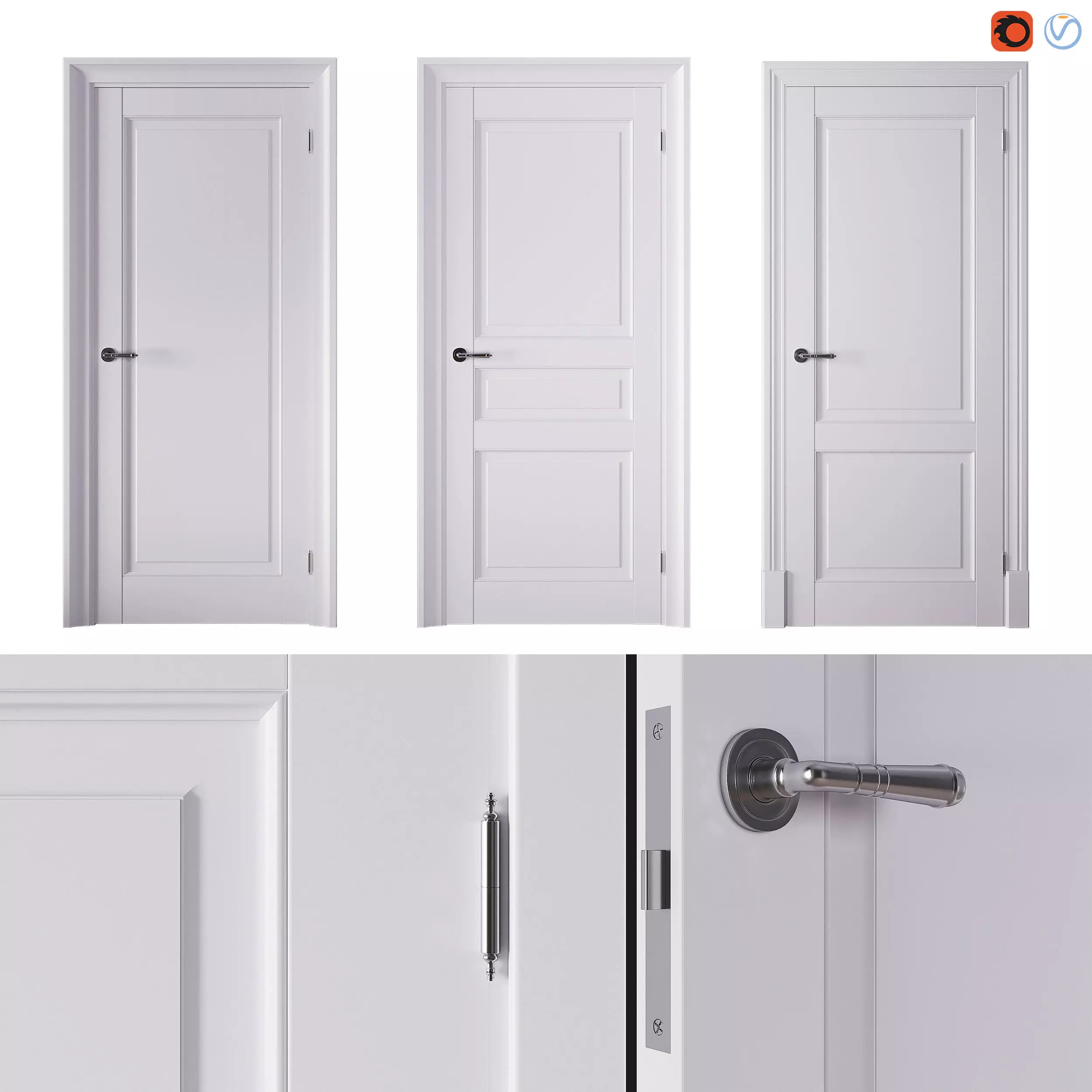 Doors Belgravia Anzio X-DG 3D model_0