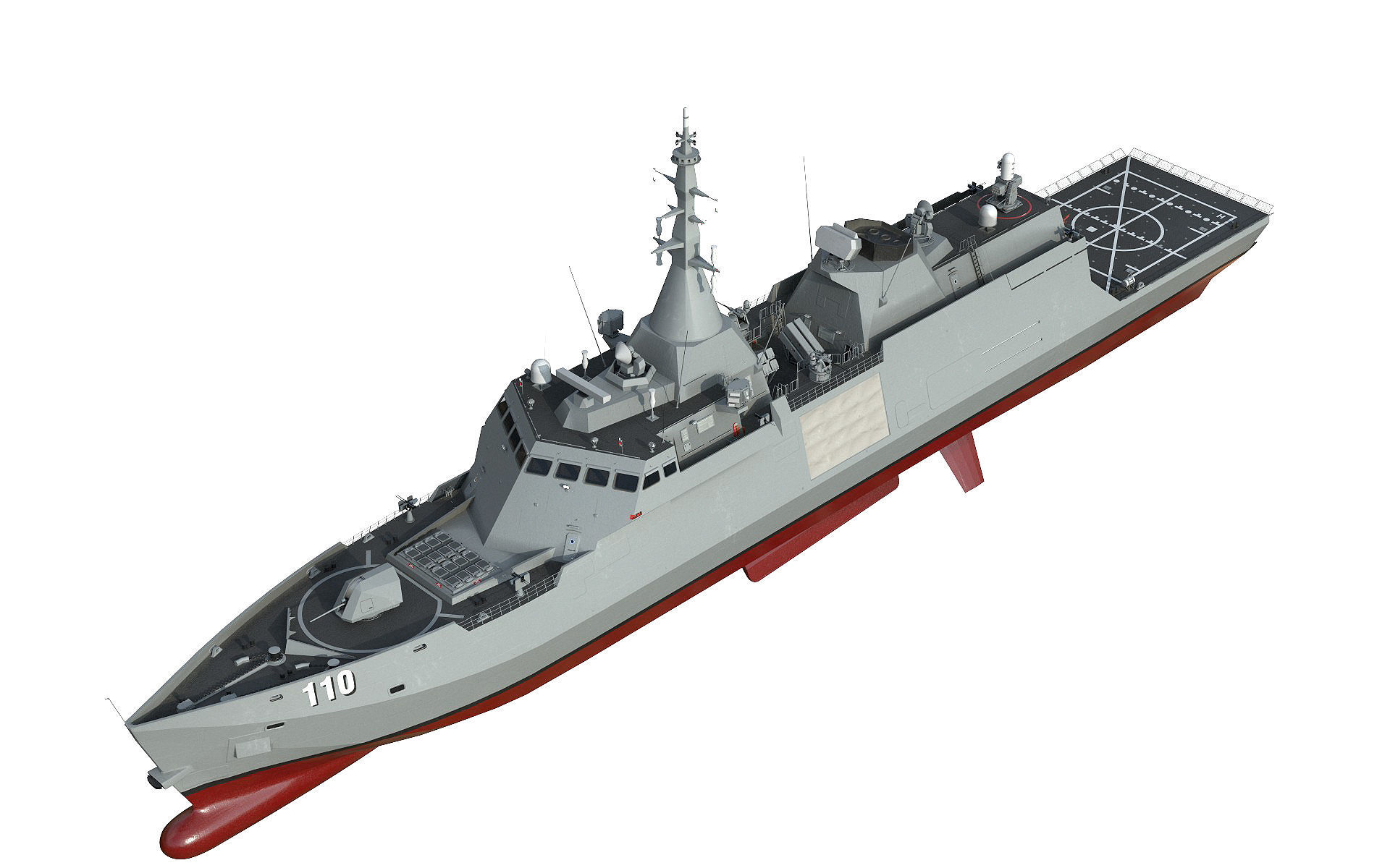 Frigate Class Ship 3D model_5