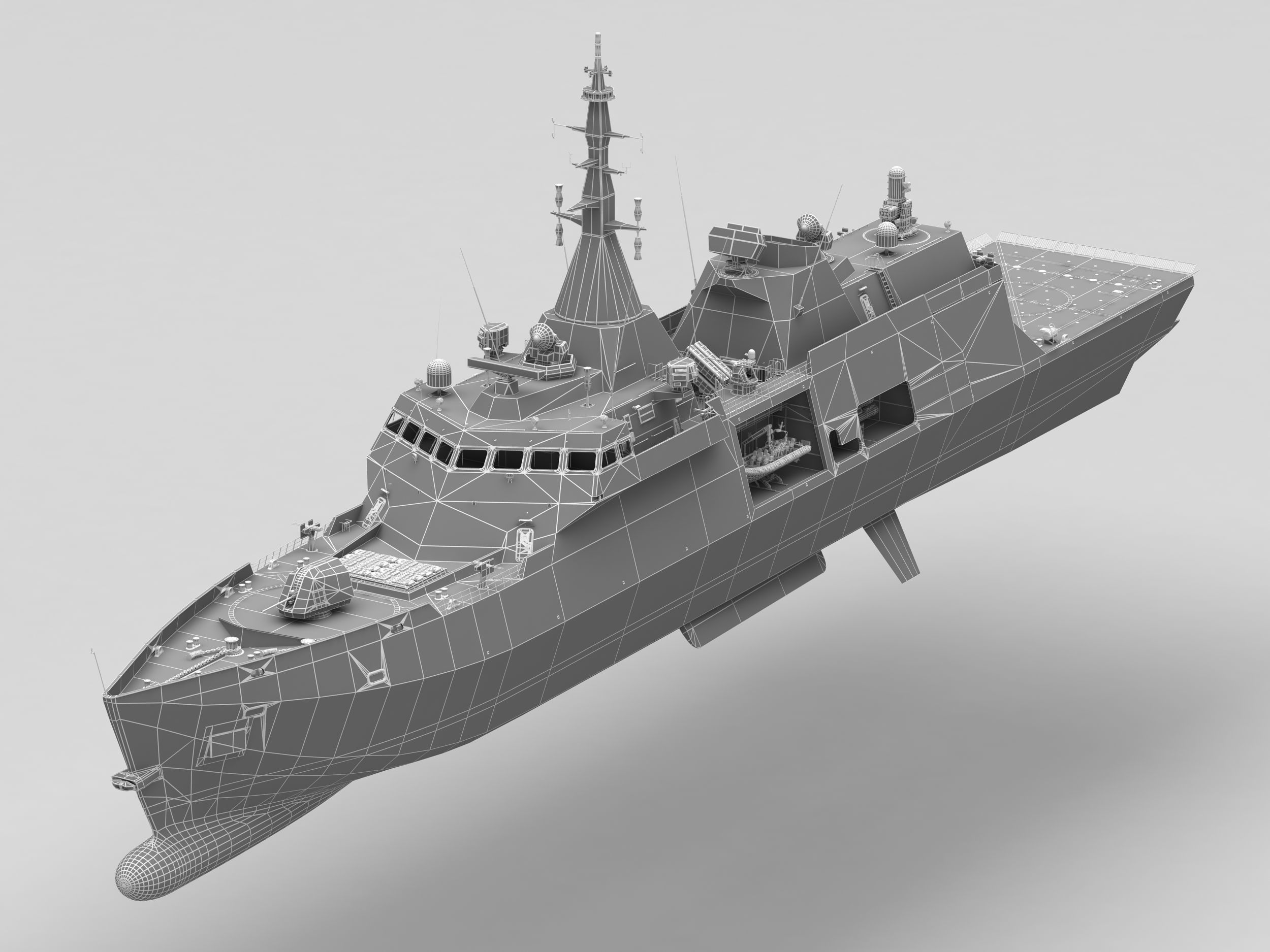 Frigate Class Ship 3D model_9