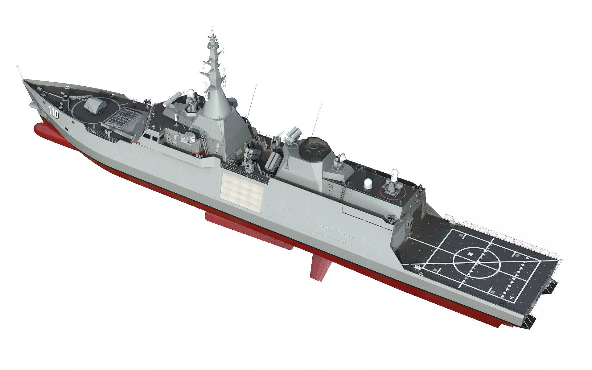 Frigate Class Ship 3D model_0