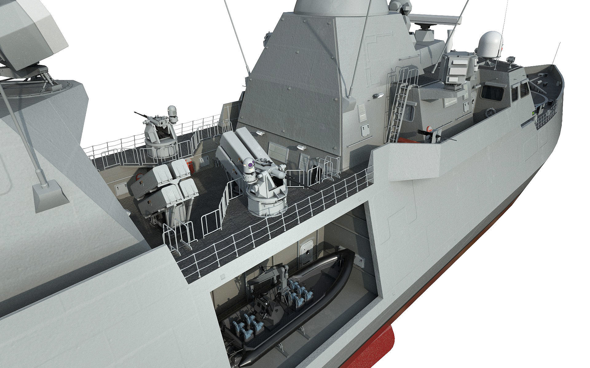 Frigate Class Ship 3D model_6