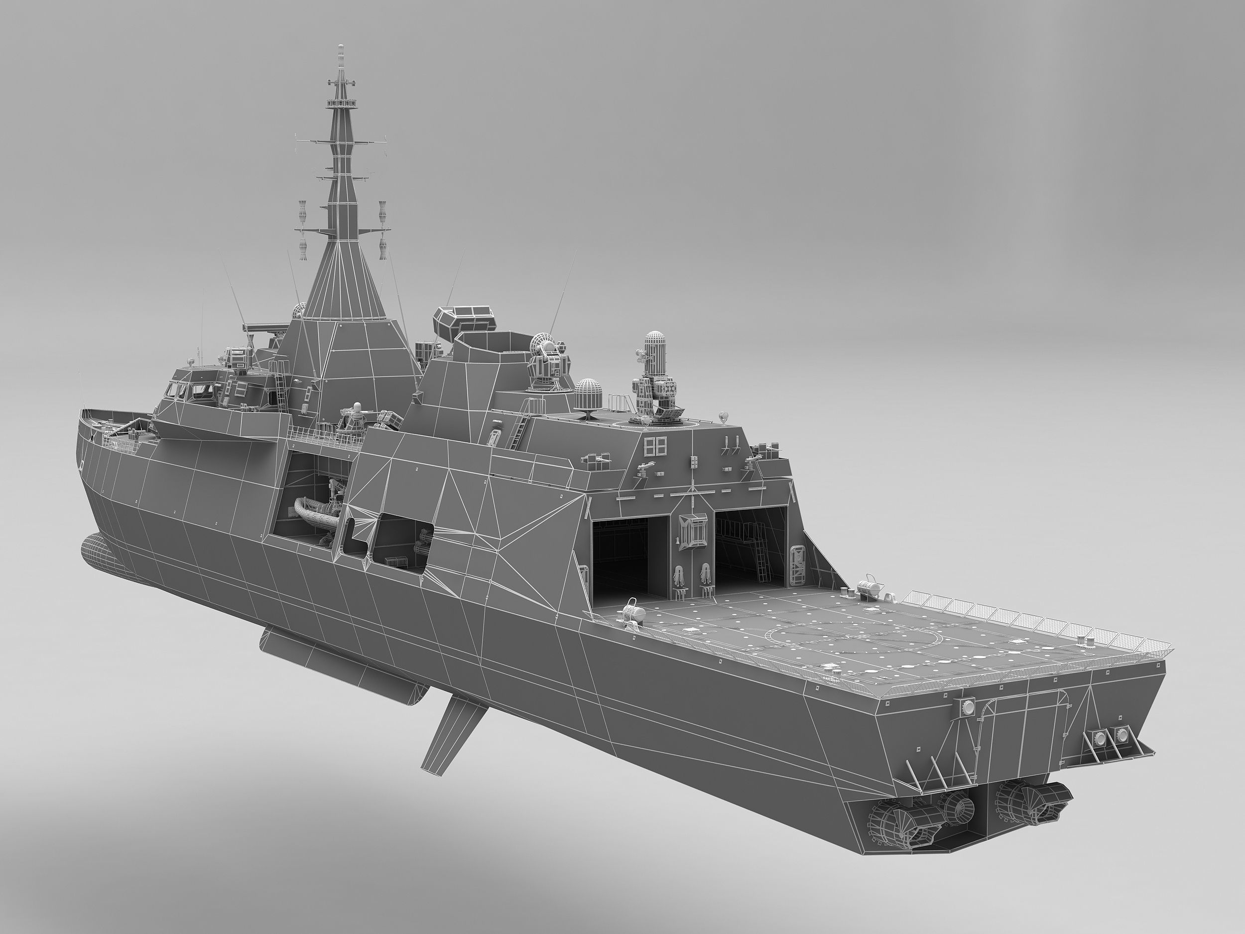 Frigate Class Ship 3D model_11