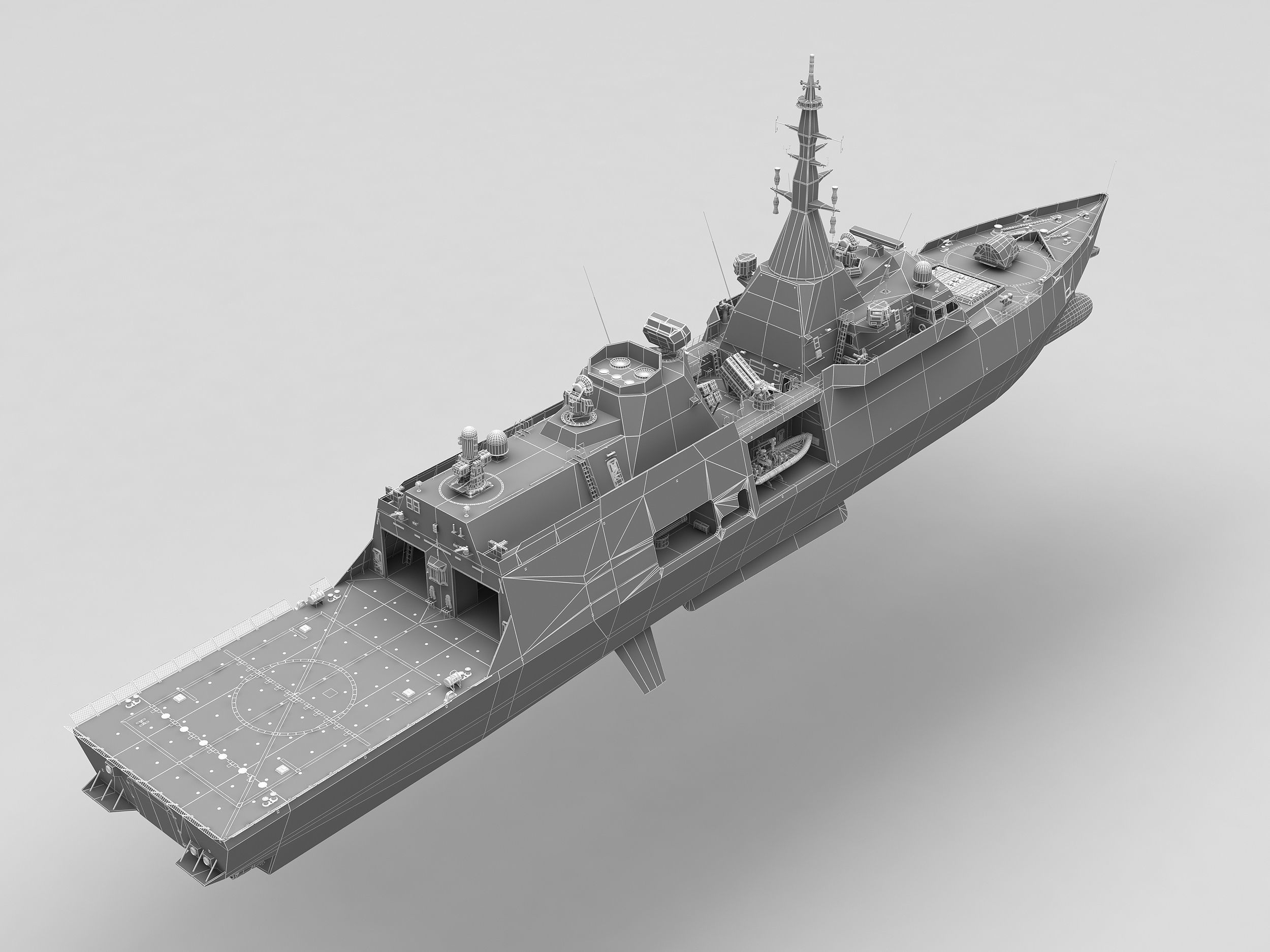 Frigate Class Ship 3D model_10