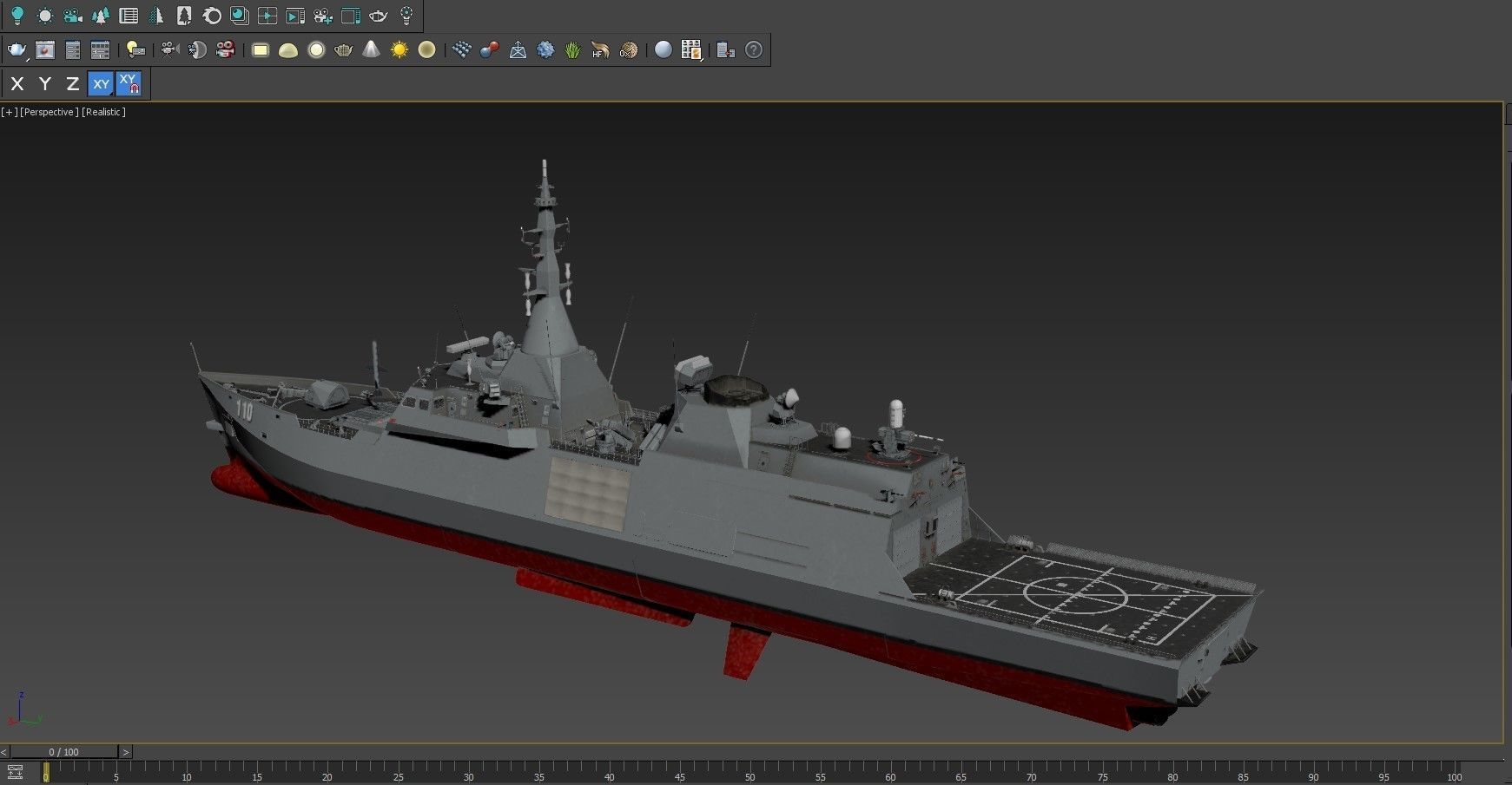 Frigate Class Ship 3D model_13