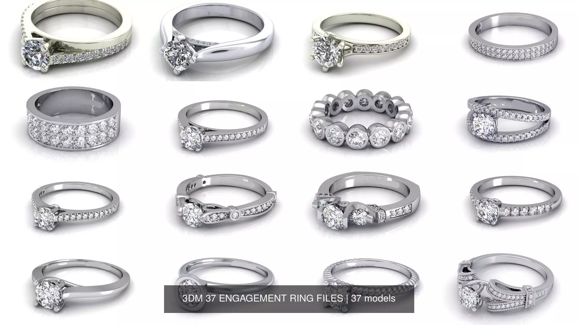 3DM 37 ENGAGEMENT RING FILES 3D Model Collection_1