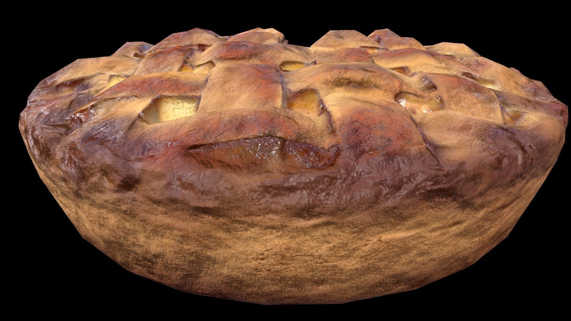 Apple Pie Chart Low-poly 3D model_5