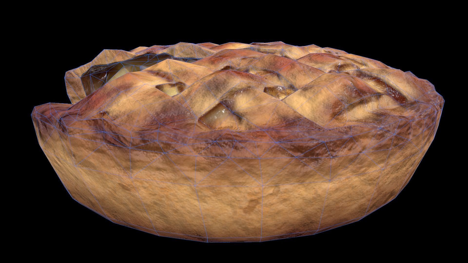 Apple Pie Chart Low-poly 3D model_9