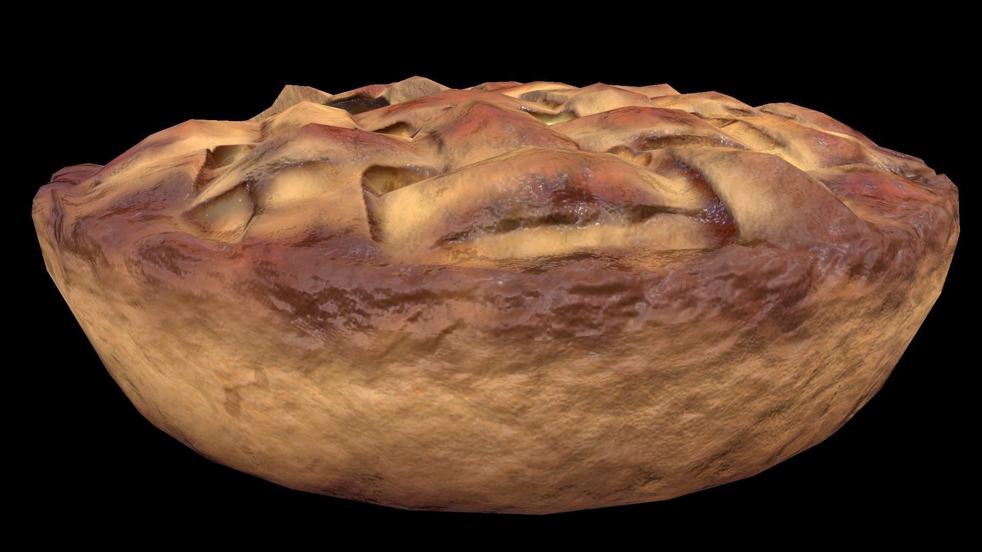 Apple Pie Chart Low-poly 3D model_4