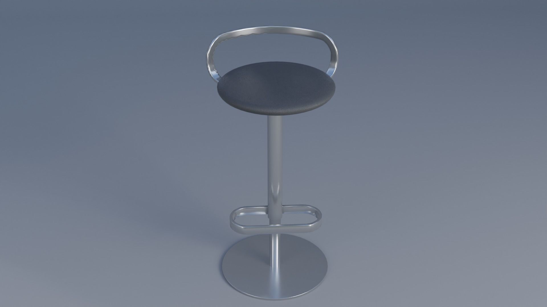 Bar Stool Low-poly 3D model_1
