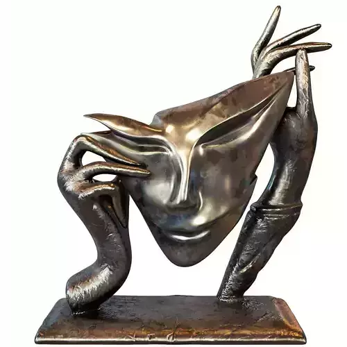 sculp mask and hand 3D print model