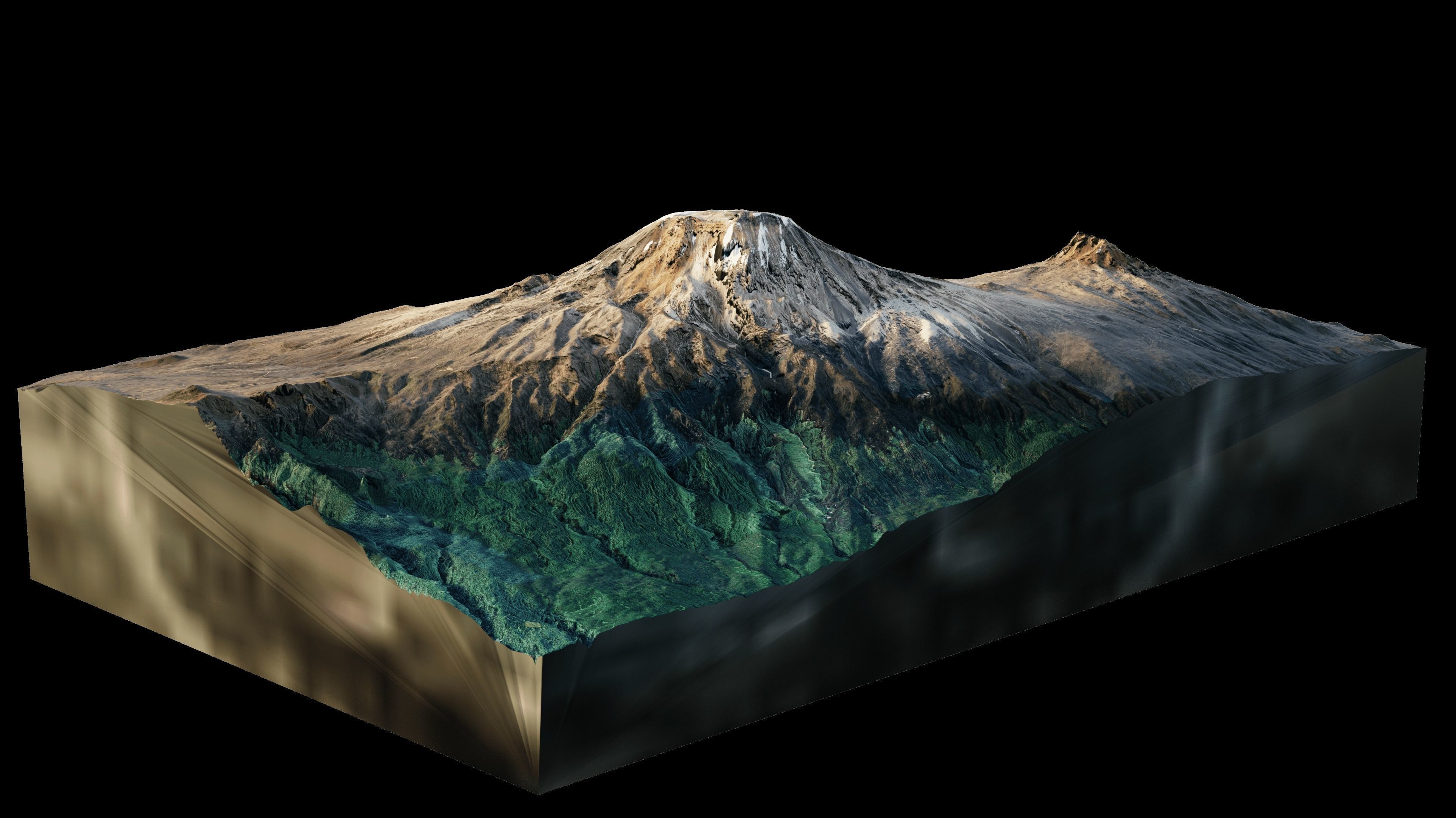 Mount Kilimanjaro terrain 3d model 3D model_2