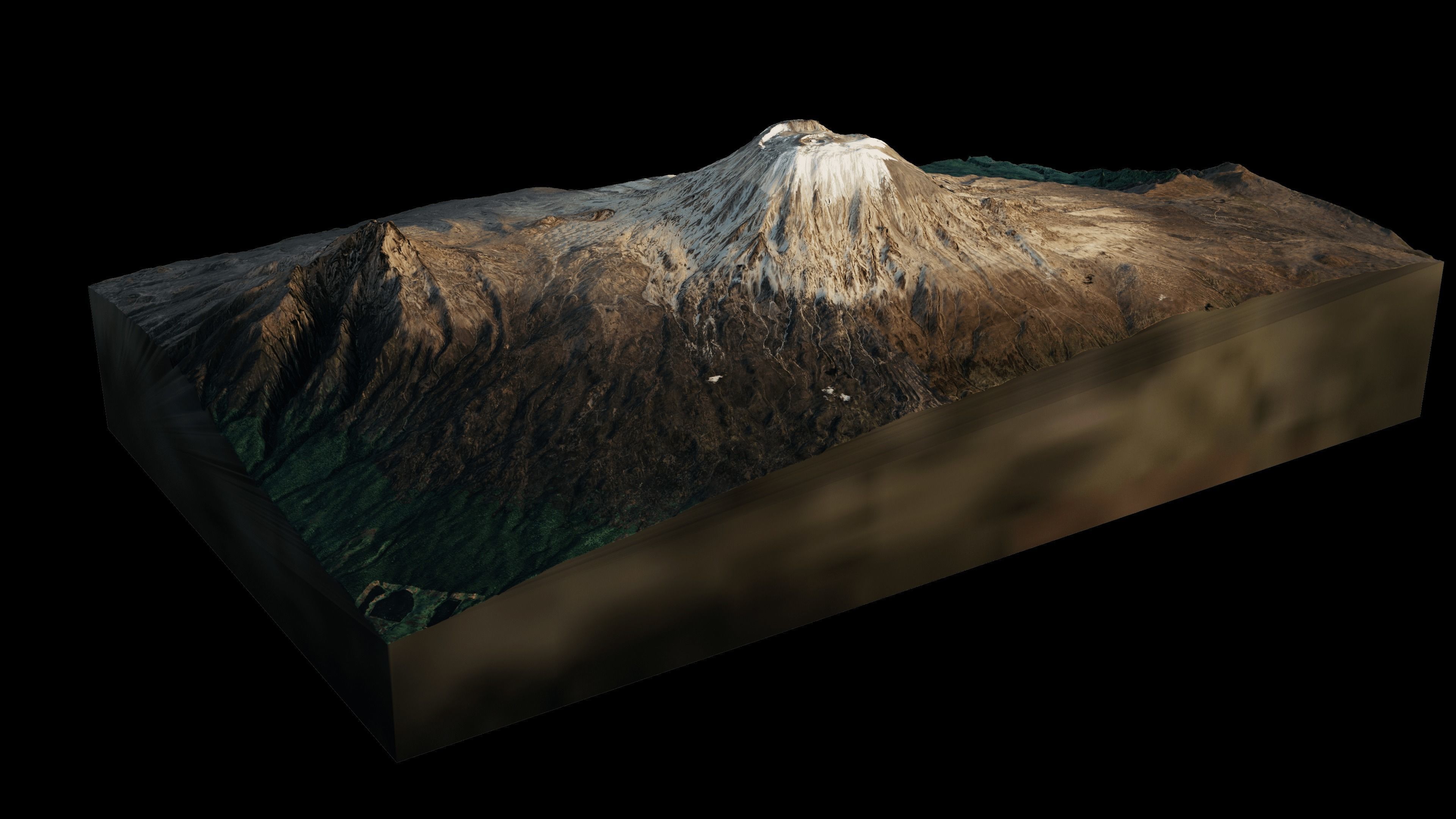 Mount Kilimanjaro terrain 3d model 3D model_4