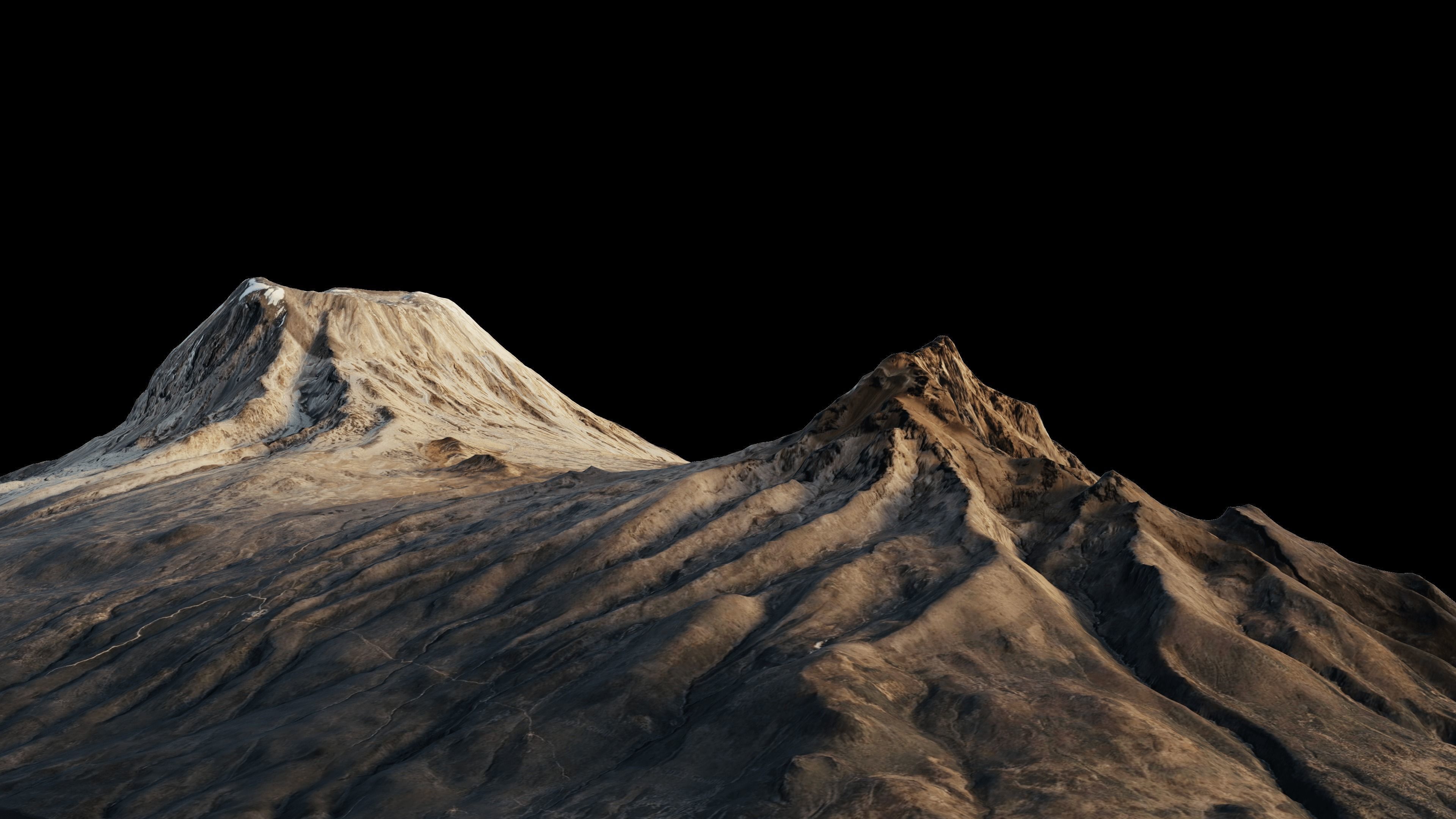 Mount Kilimanjaro terrain 3d model 3D model_6