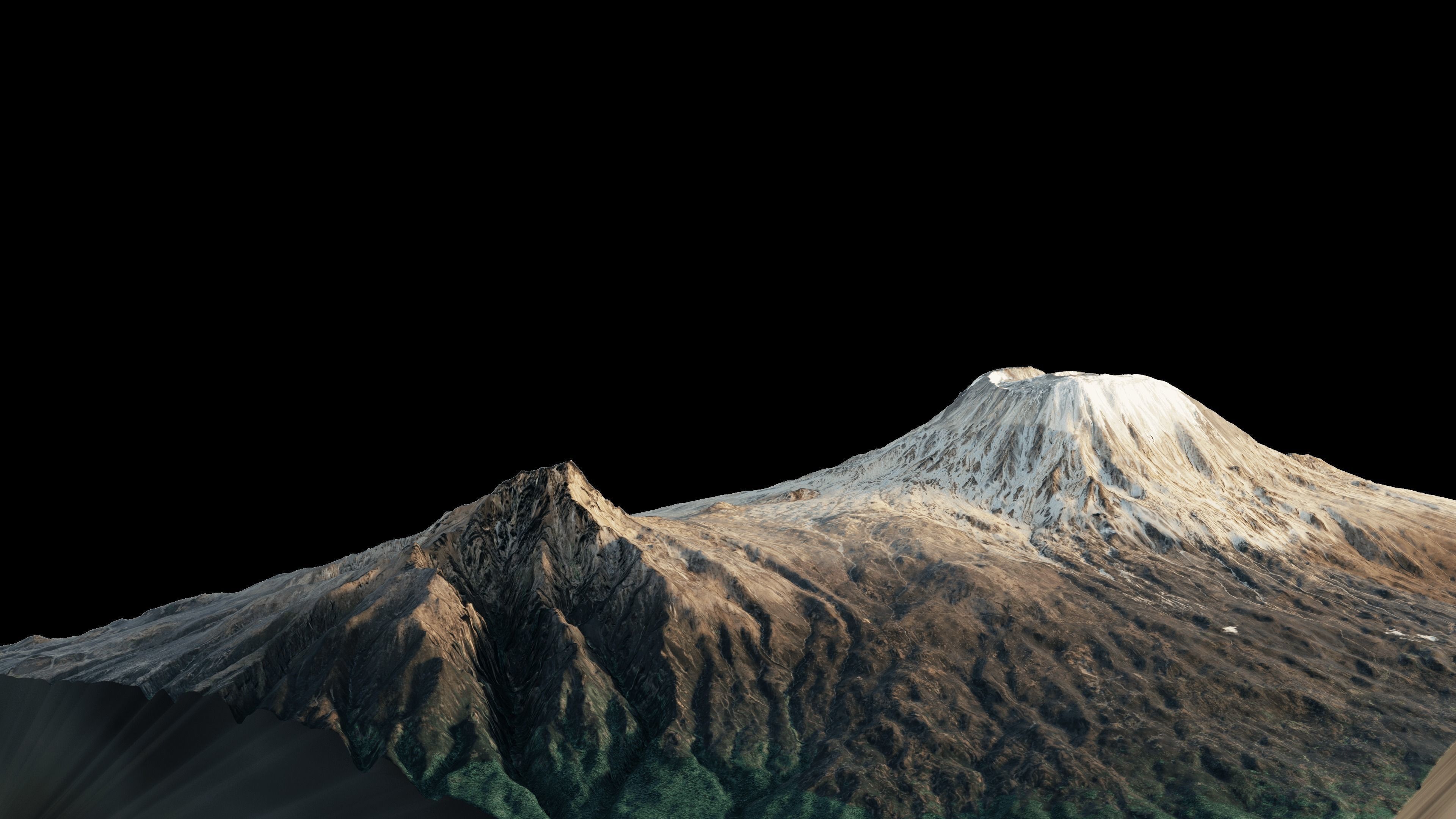 Mount Kilimanjaro terrain 3d model 3D model_5