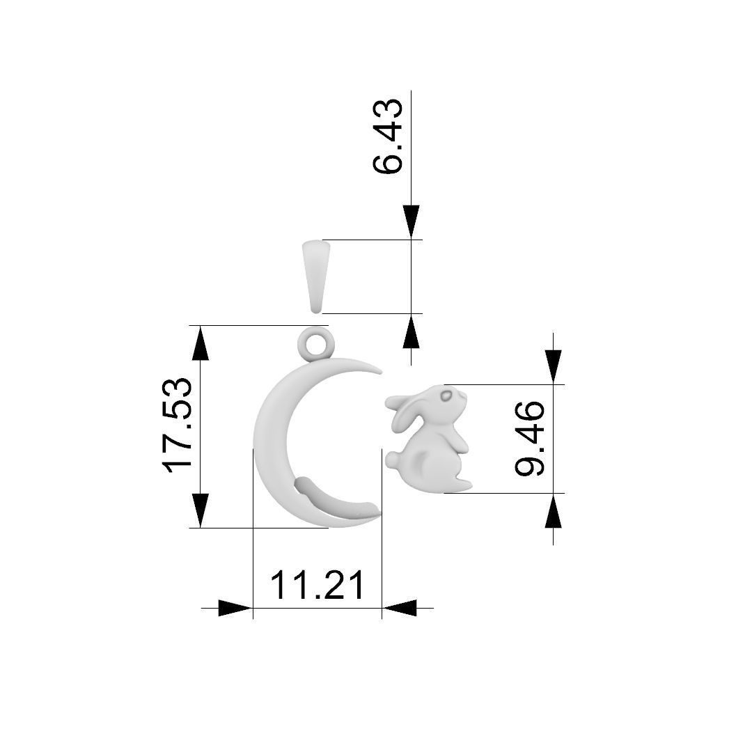 Pendant for easy printing 3D print model Free 3D print Free 3D print model_6
