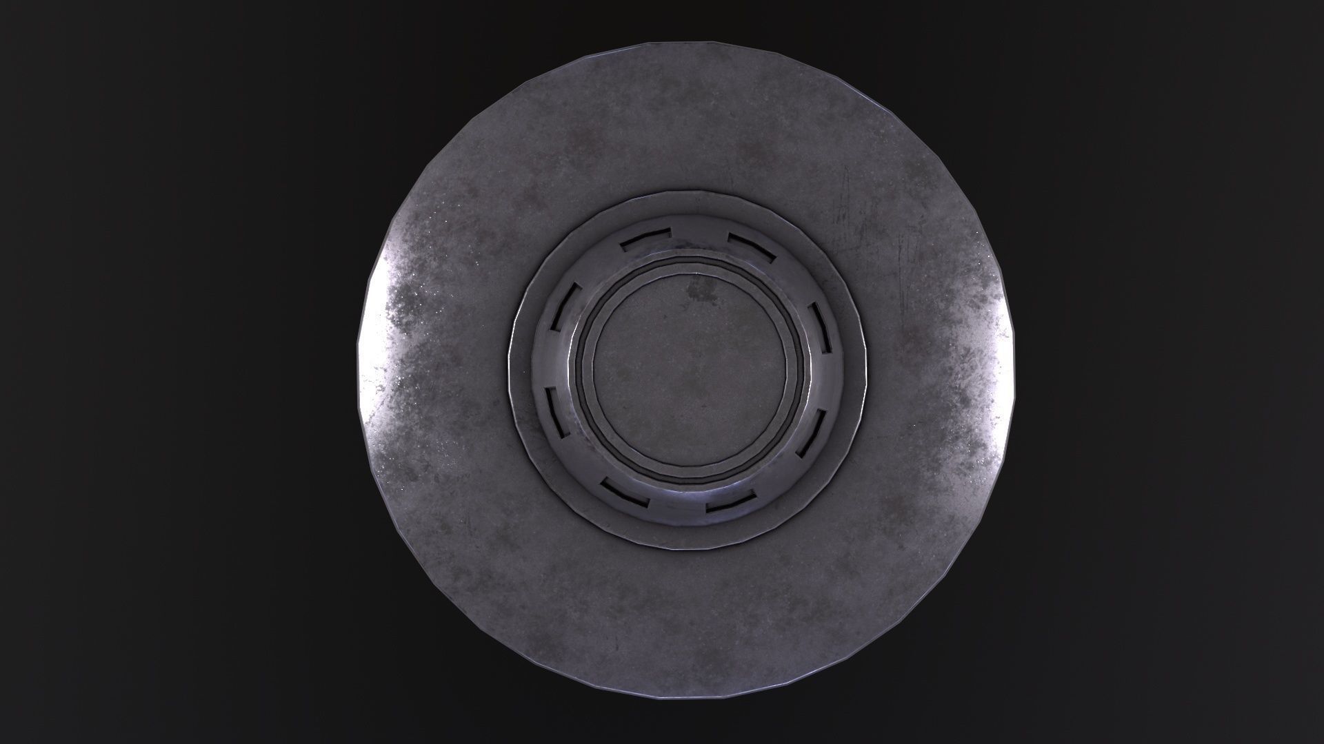 Flying Saucer 3D Model Low-poly 3D model_5