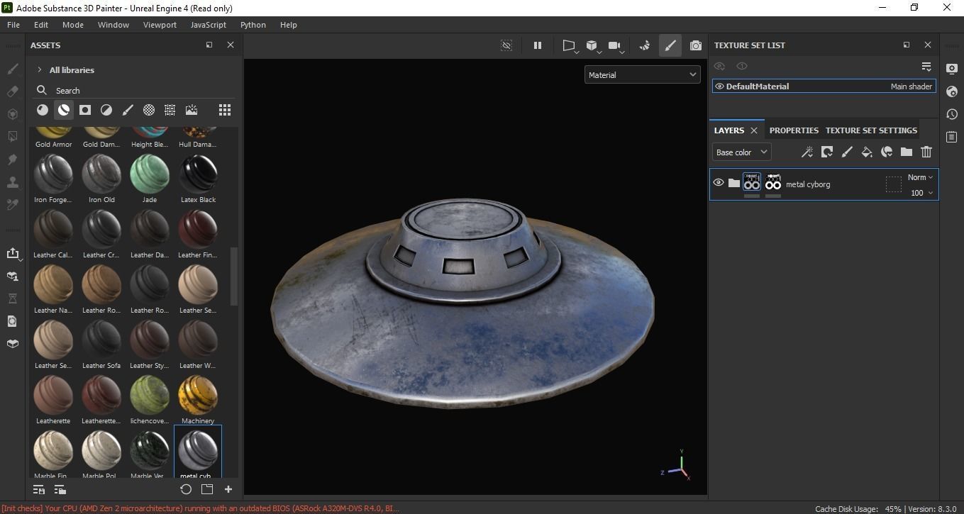 Flying Saucer 3D Model Low-poly 3D model_6