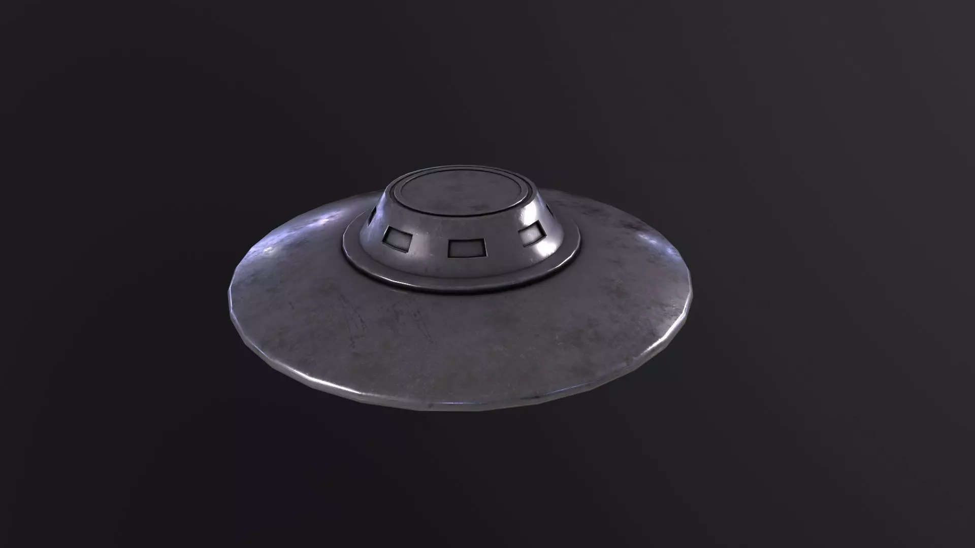 Flying Saucer 3D Model Low-poly 3D model_0