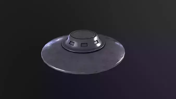 Flying Saucer 3D Model Low-poly 3D model