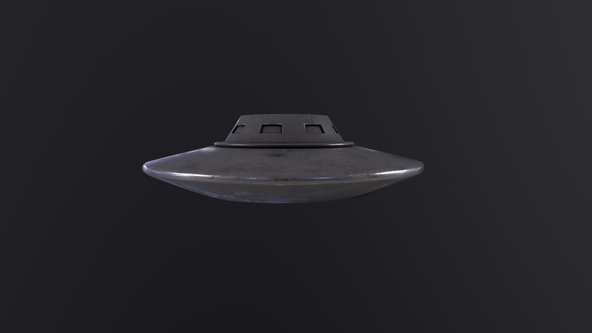 Flying Saucer 3D Model Low-poly 3D model_2