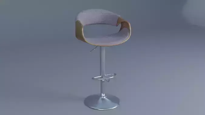 Bar Stool Low-poly 3D model