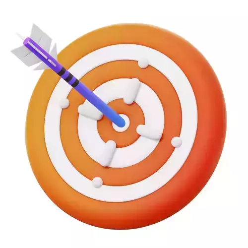 3D Business Goal Aim board