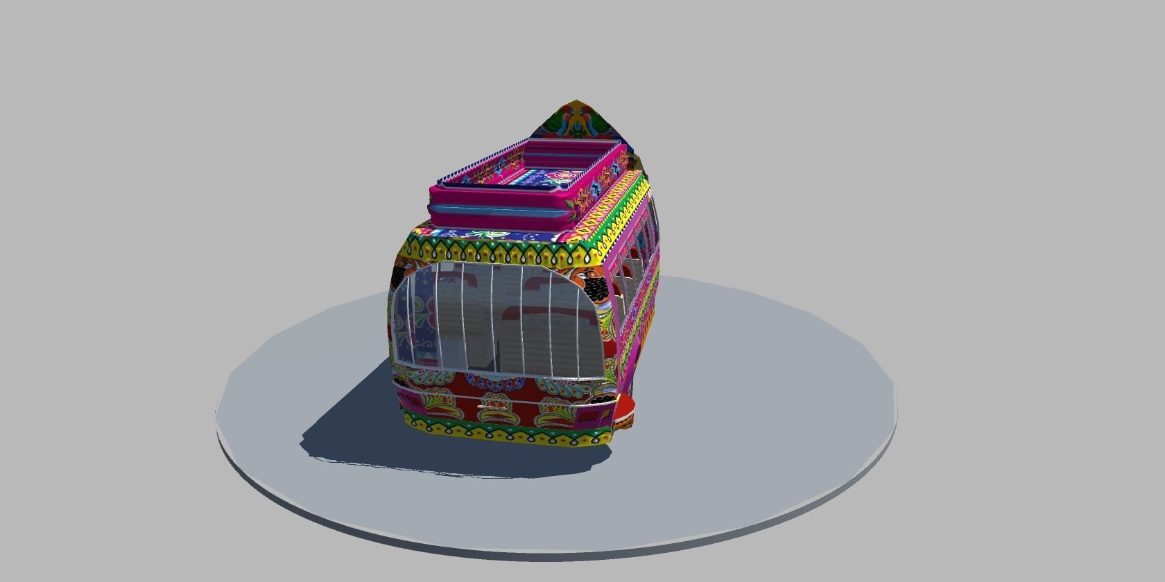 Bedford 1990 Bus Model Low-poly 3D model_12