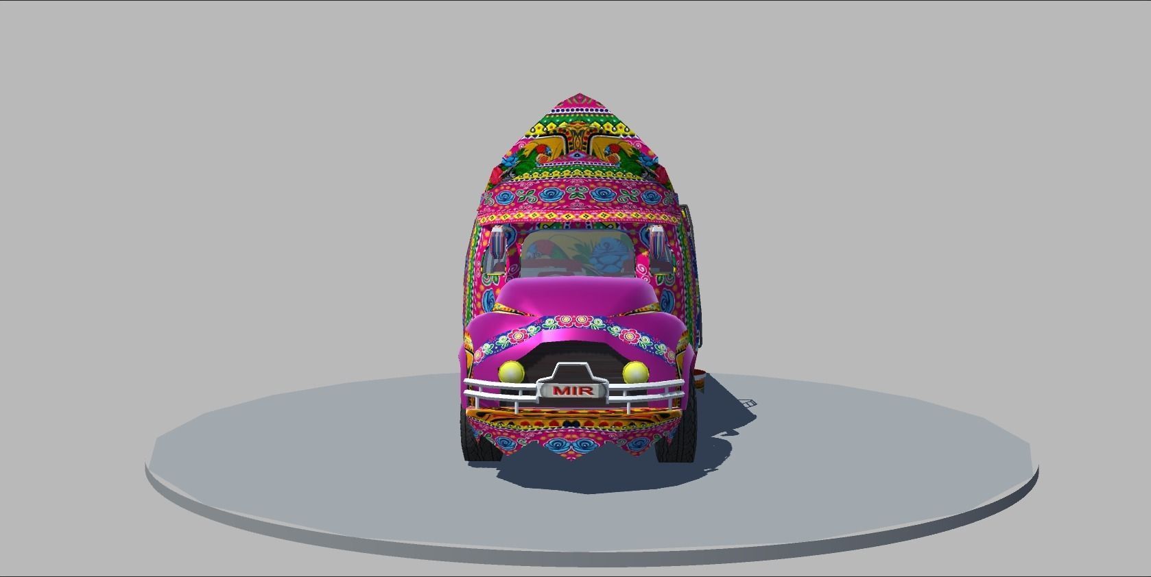 Bedford 1990 Bus Model Low-poly 3D model_5