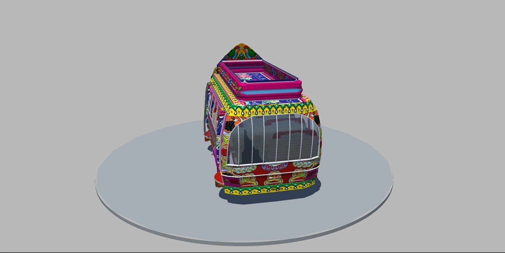 Bedford 1990 Bus Model Low-poly 3D model_13