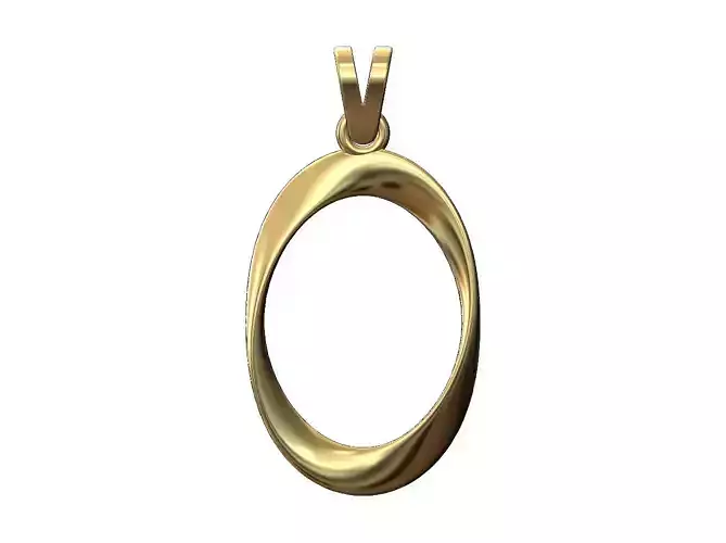 Twisted hoop pendant with bail