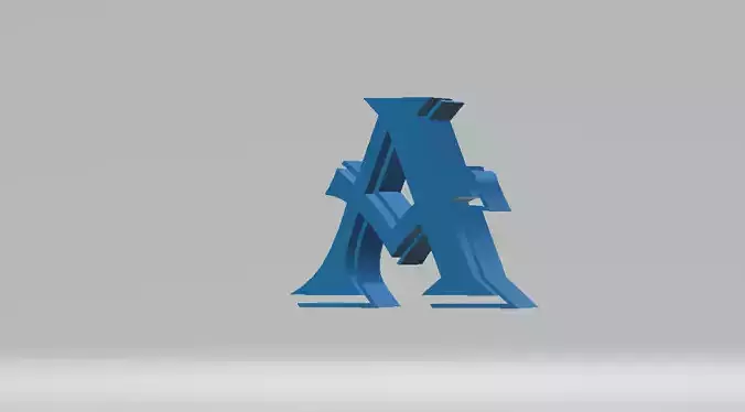 a the letter 3D model