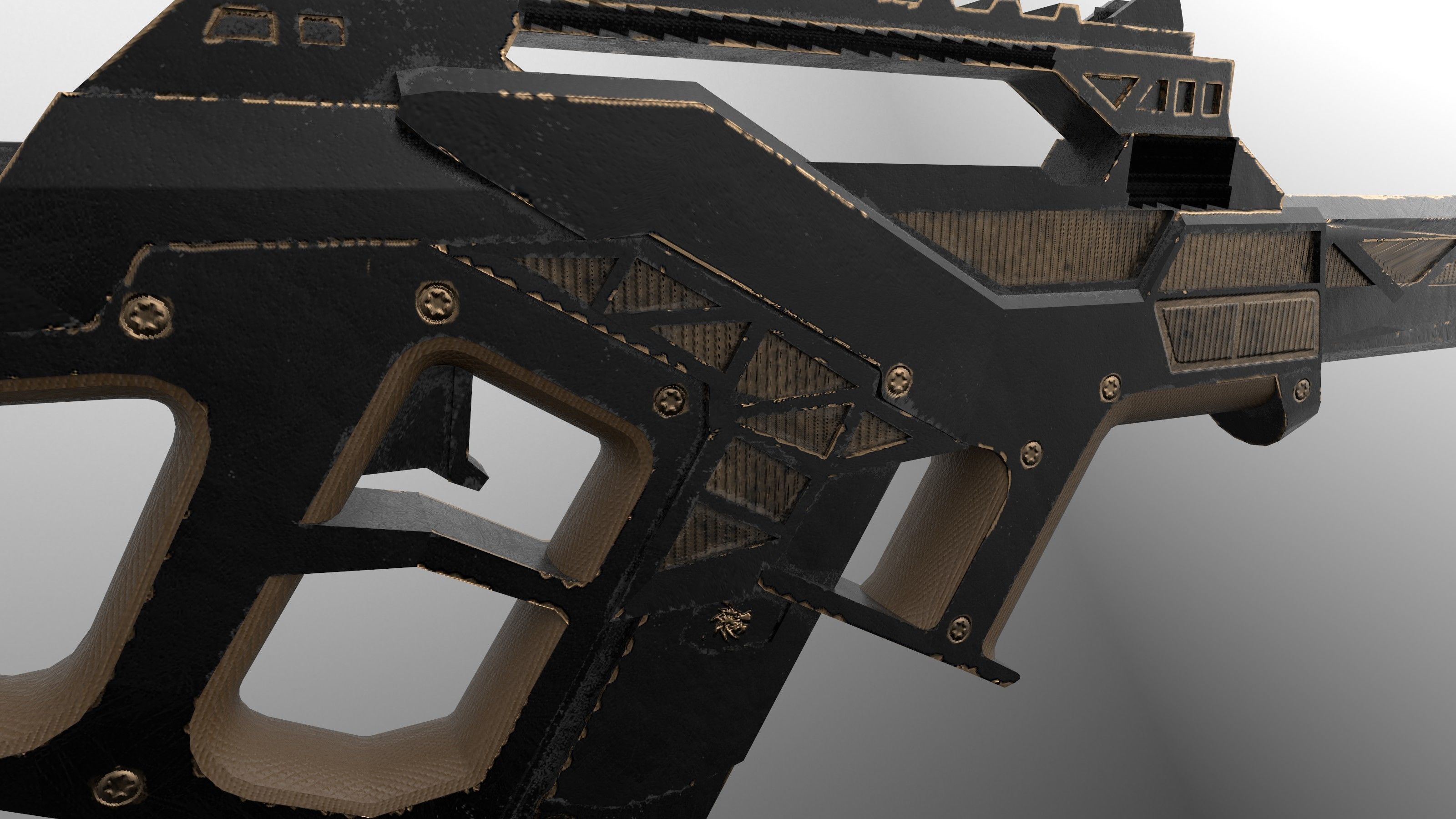 Plasma Gun Low-poly 3D model_1