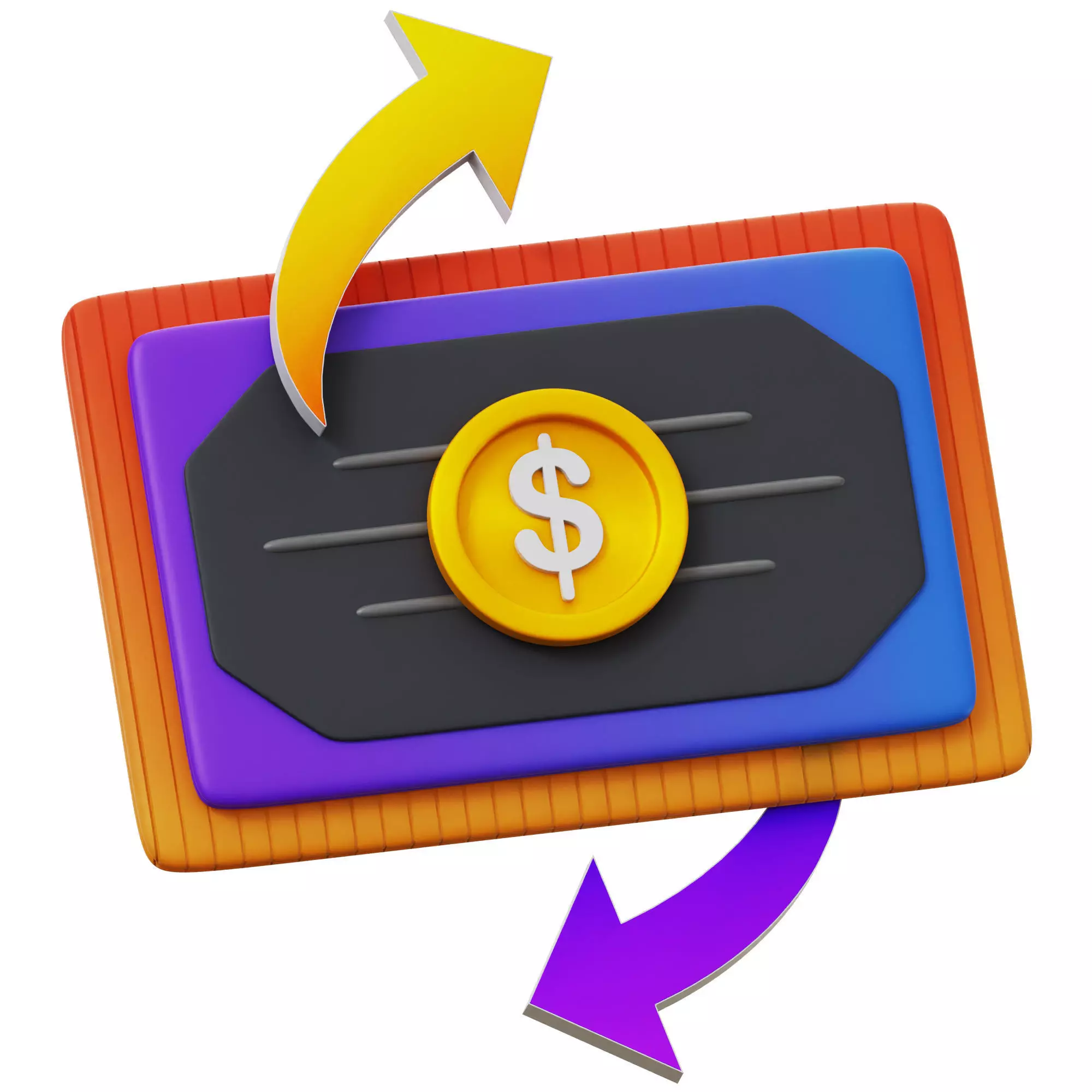 3D Cashflow Low-poly 3D model_0