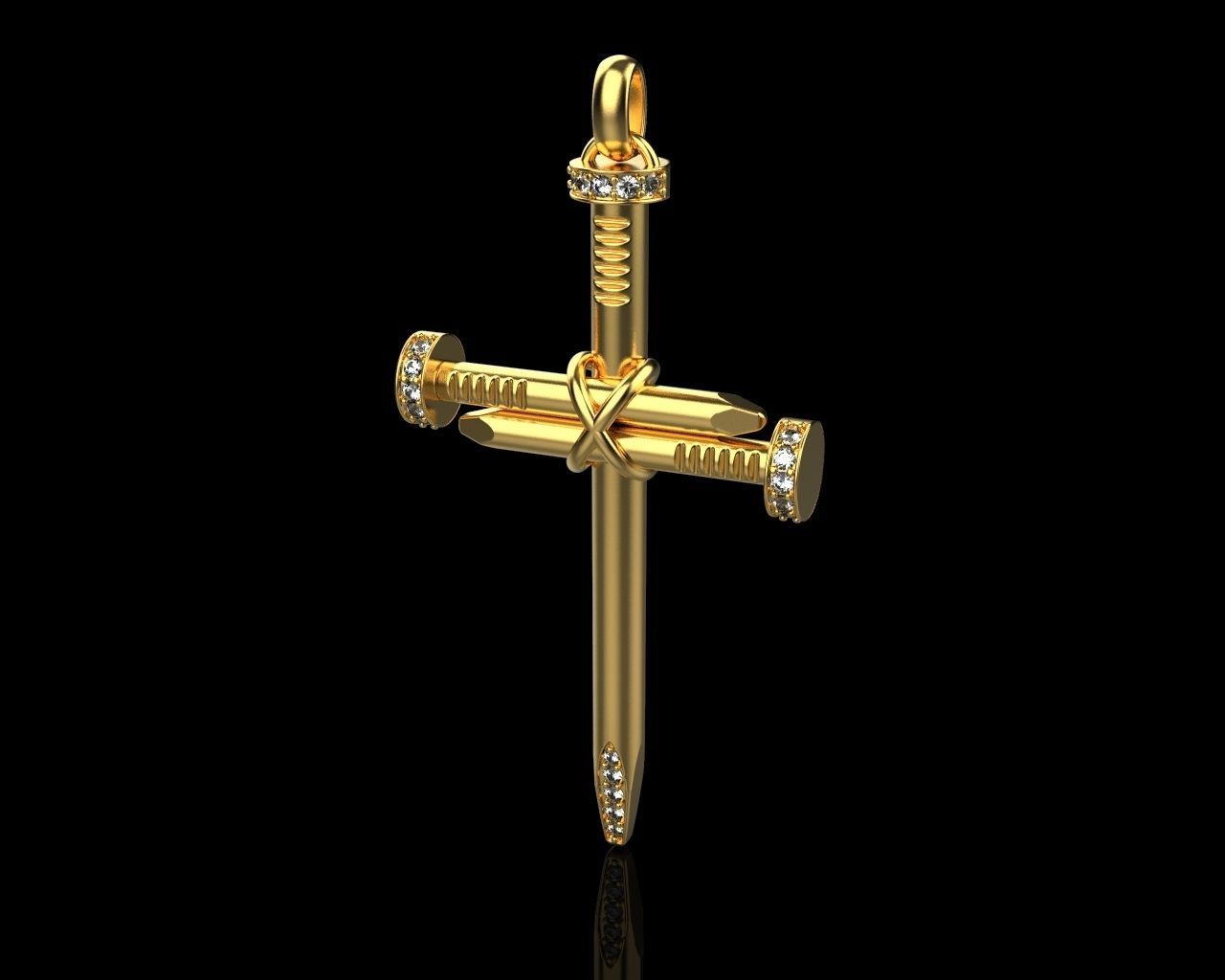 cross Nail 3D print model_16