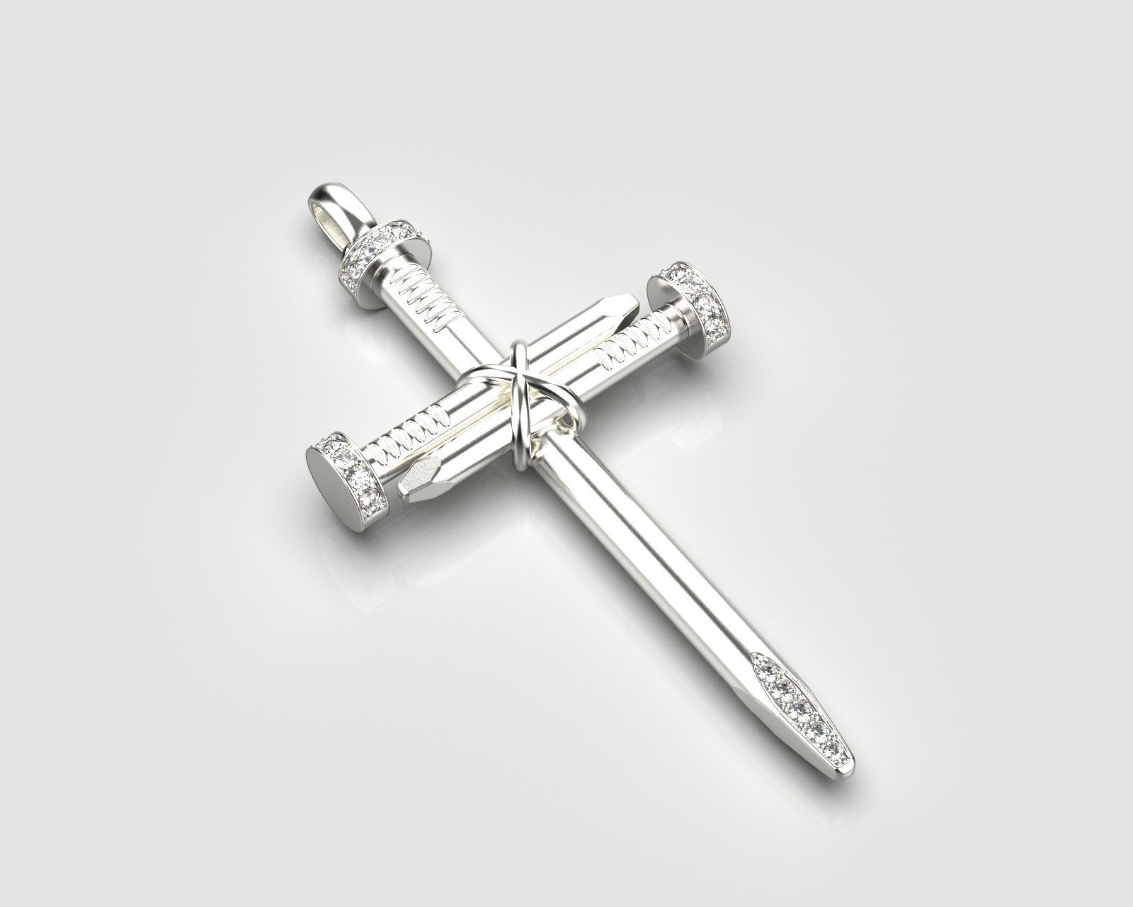 cross Nail 3D print model_5