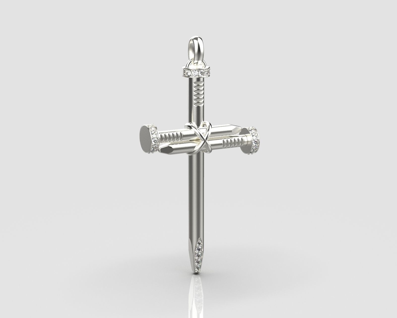 cross Nail 3D print model_6