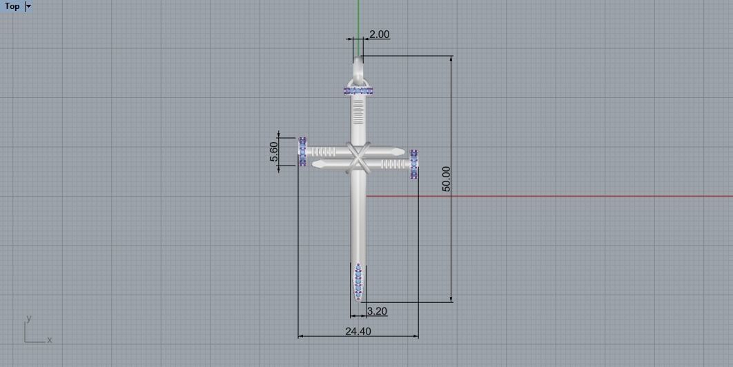 cross Nail 3D print model_10