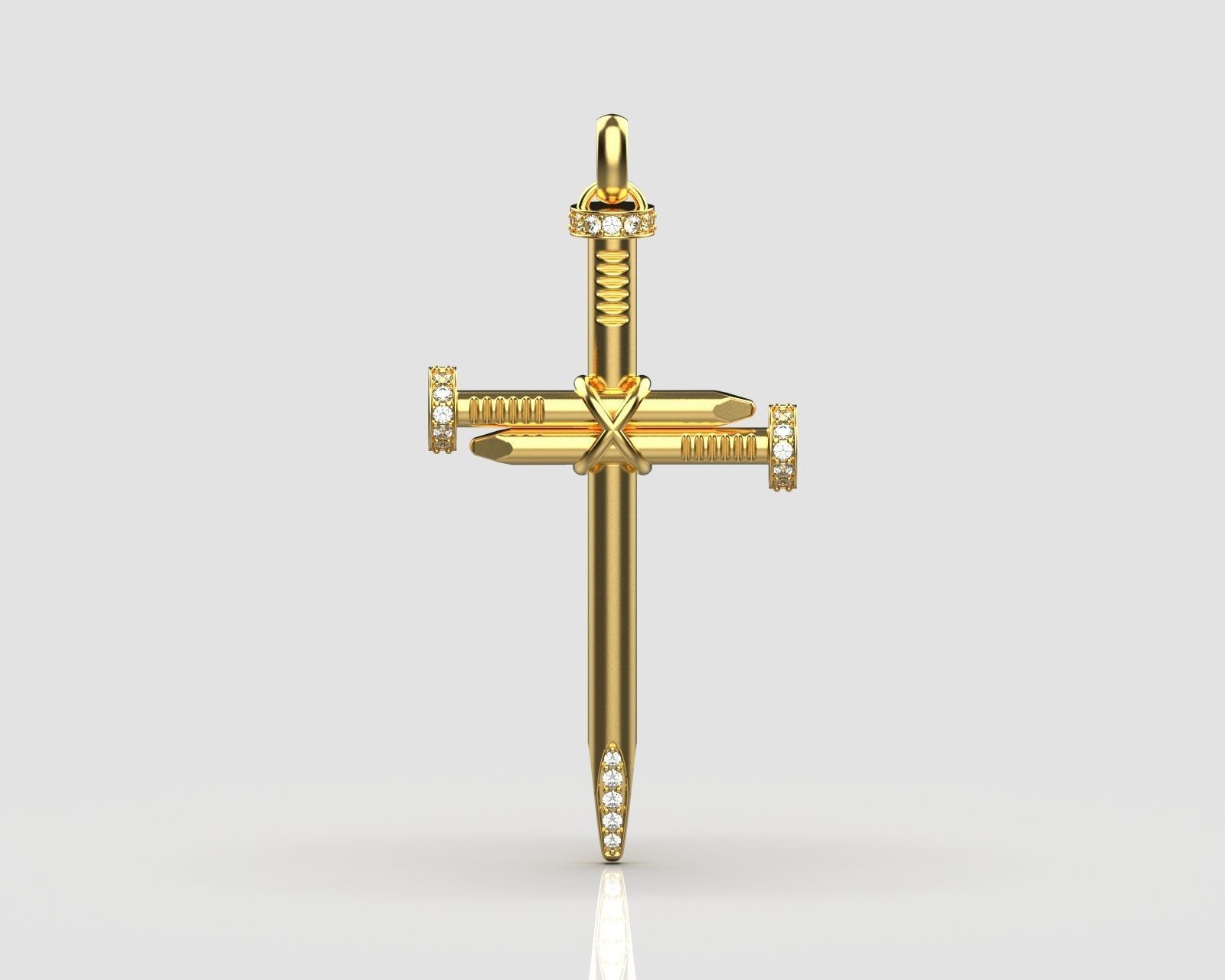 cross Nail 3D print model_8