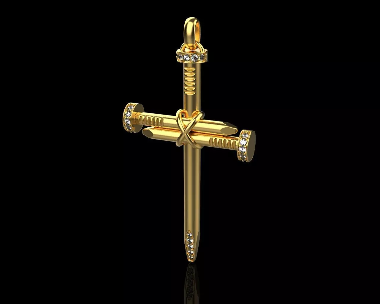 cross Nail 3D print model_0