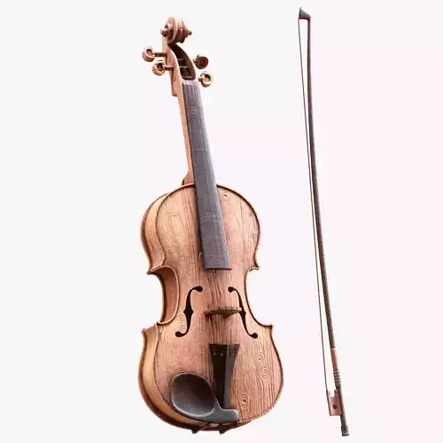 Violin Fiddle Wood 3D model