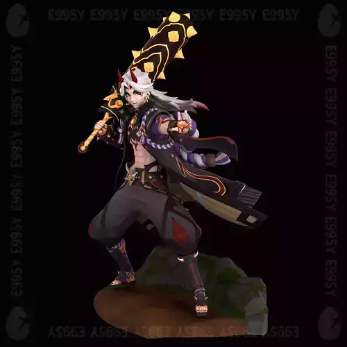 Genshin Impact - Arataki Itto Figure STL File For 3D Printing 3D print model