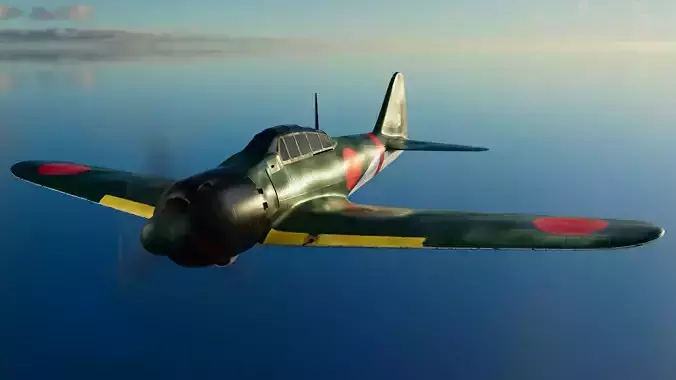 A6M5 Zero fighter 3d model