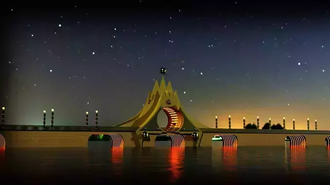 Mountain Bridge 3D model
