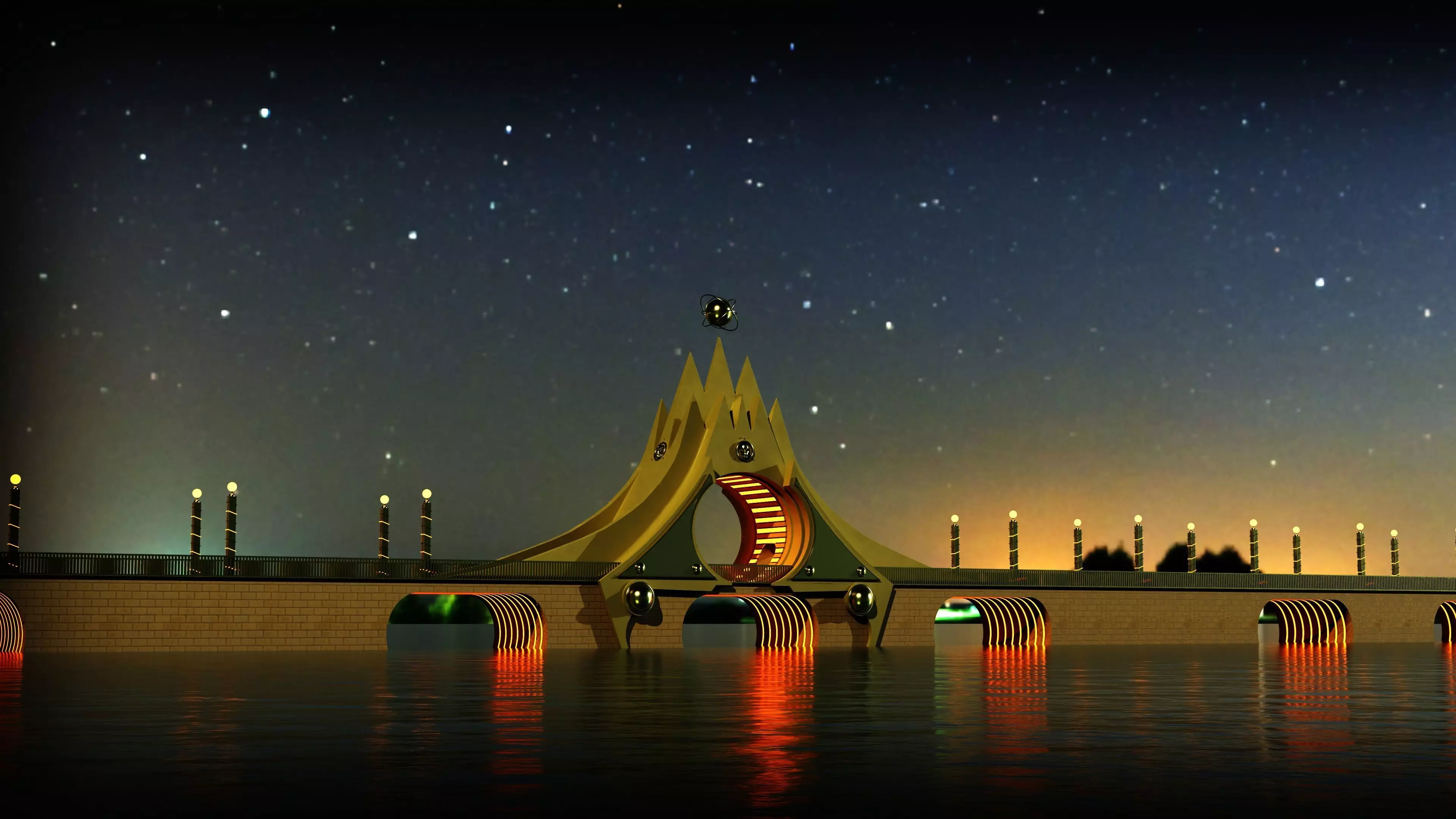 Mountain Bridge 3D model_0