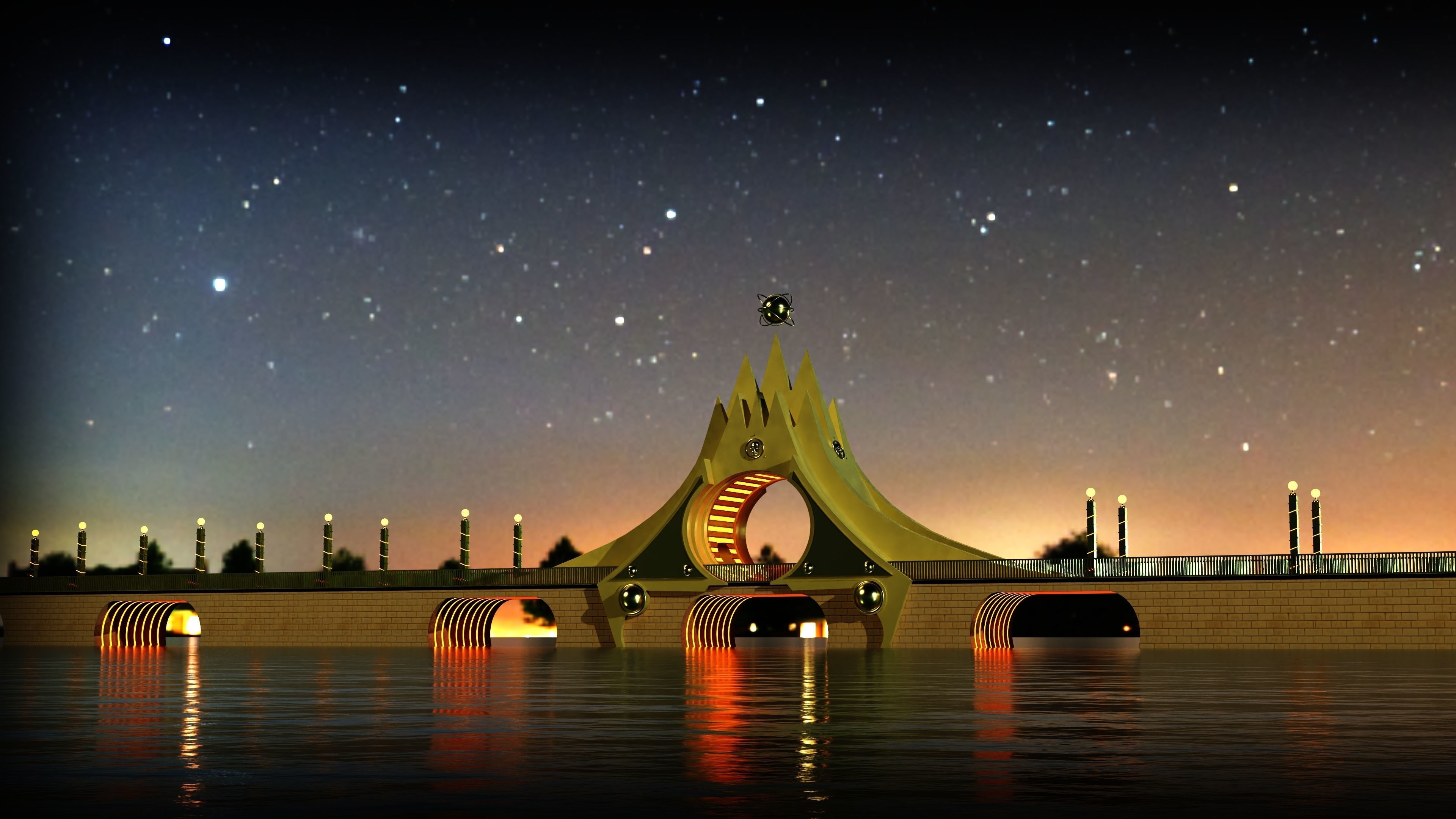 Mountain Bridge 3D model_1
