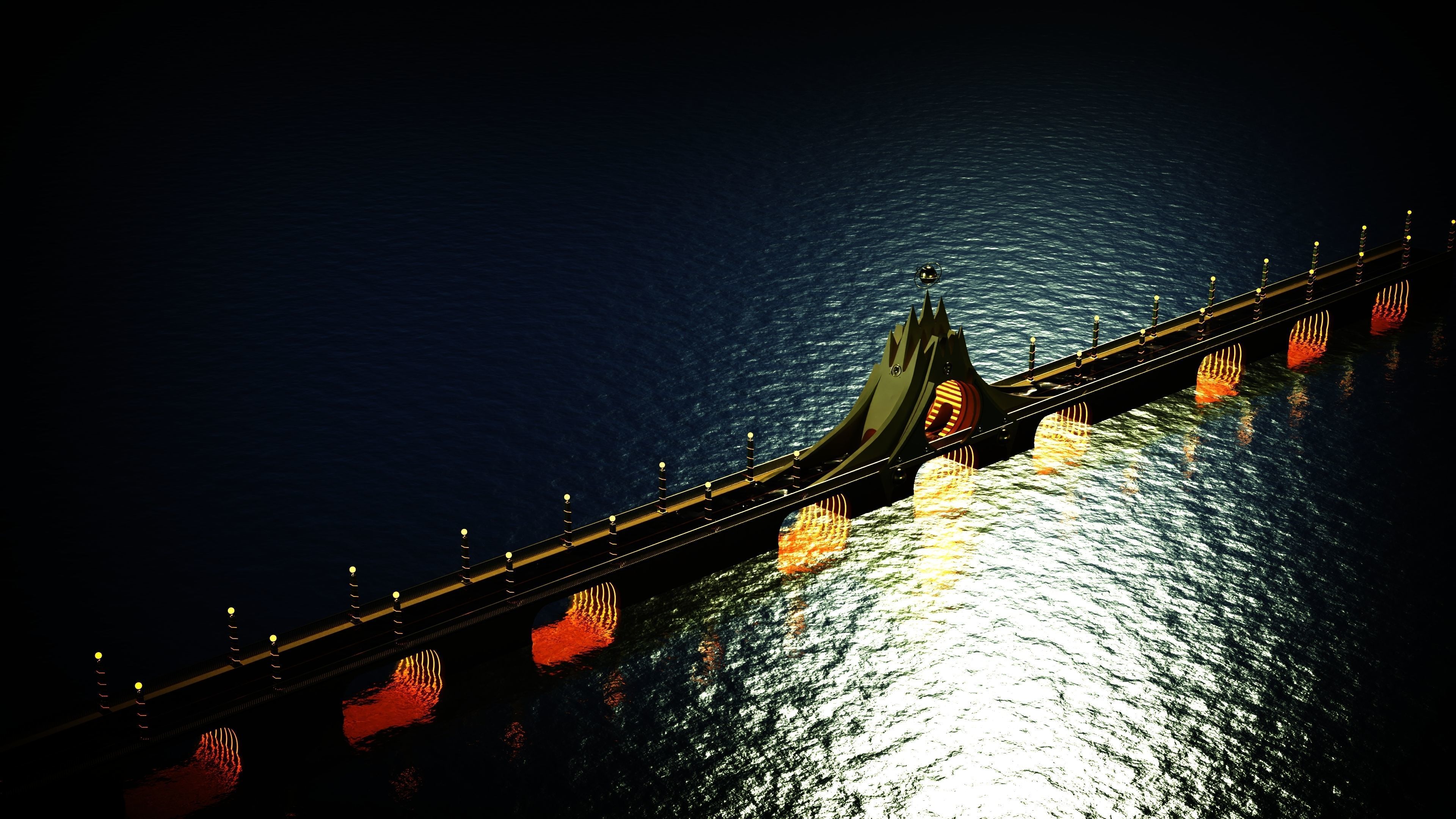 Mountain Bridge 3D model_4