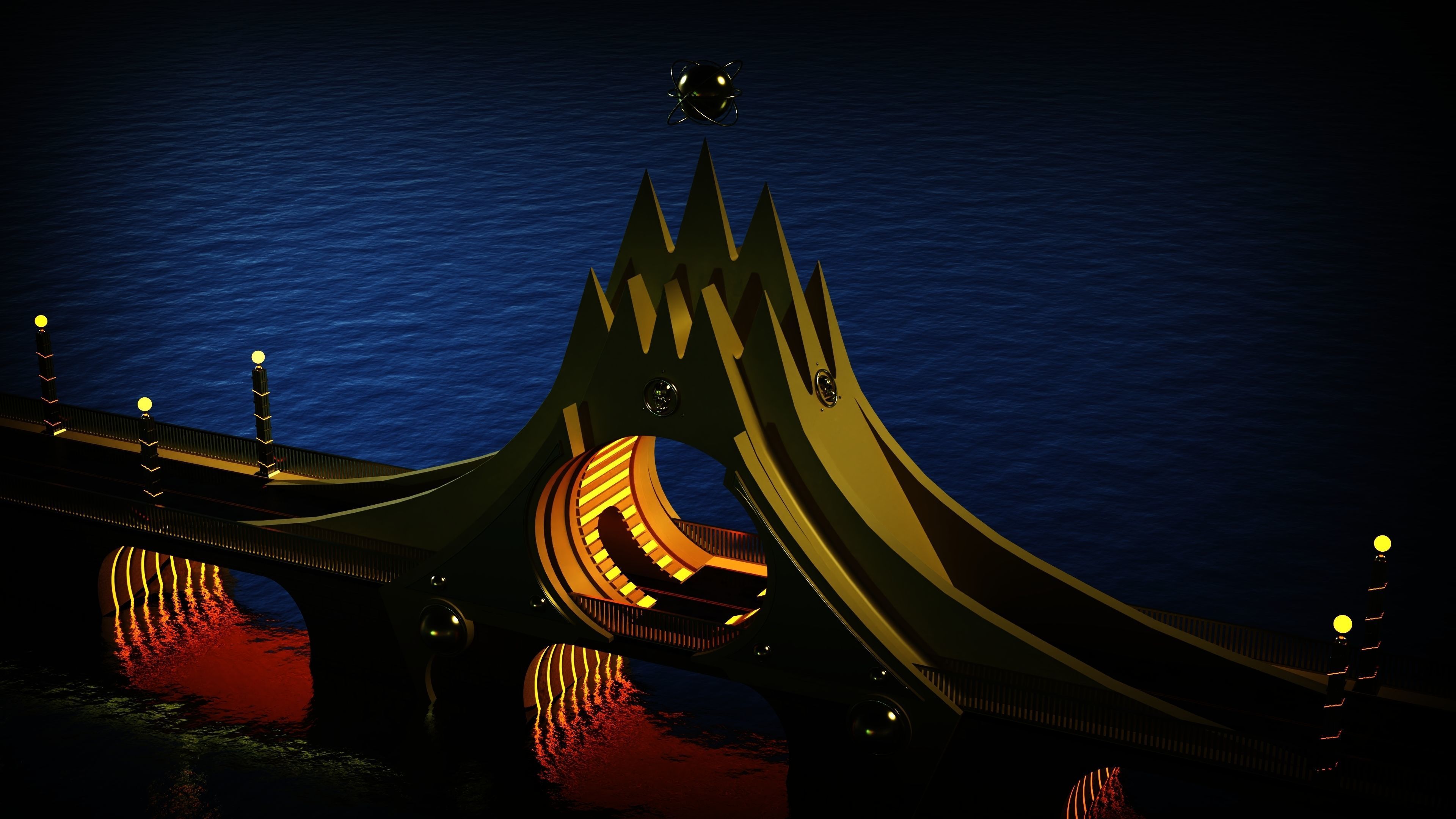 Mountain Bridge 3D model_7