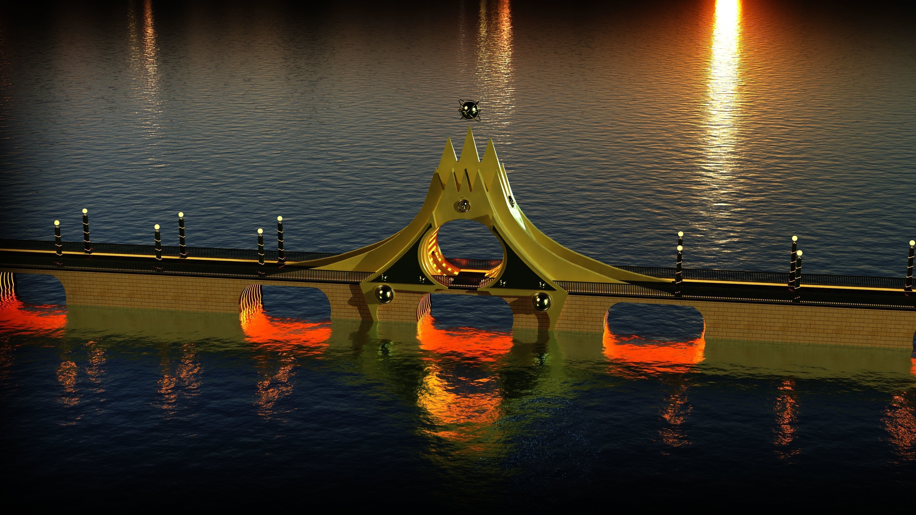 Mountain Bridge 3D model_2