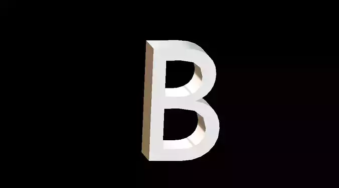 b the letter 3D model b the letter 3D model