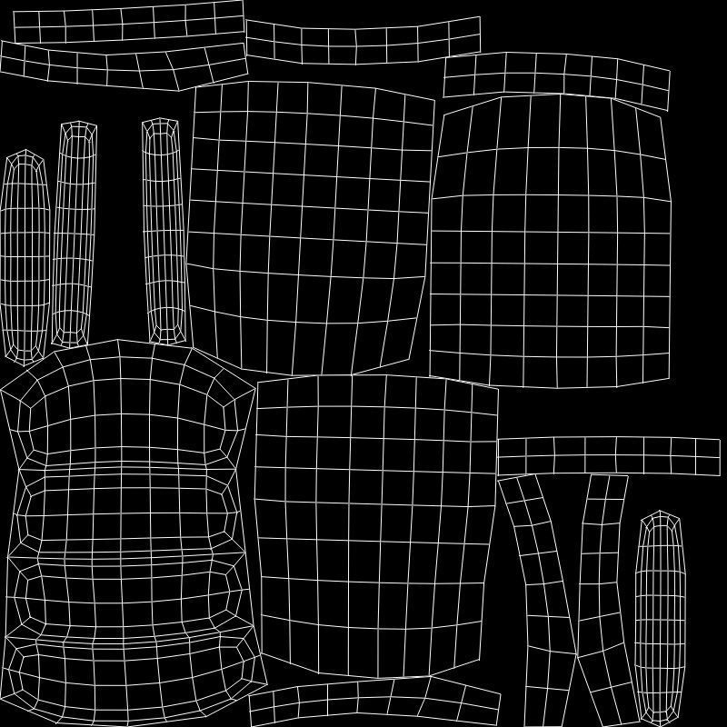 Office desk  3D model_2